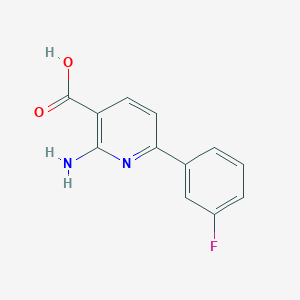 2-Amino-6-(3-fluorophenyl)nicotinic acid - 
