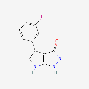 4-(3-Fluorophenyl)-2-methyl-2,4,5,6-tetrahydropyrrolo[2,3-c]pyrazol-3-ol - 