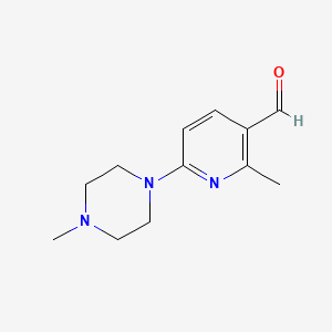 2-Methyl-6-(4-methylpiperazin-1-yl)nicotinaldehyde - 