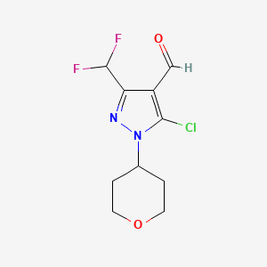 5-Chloro-3-(difluoromethyl)-1-(tetrahydro-2H-pyran-4-yl)-1H-pyrazole-4-carbaldehyde - 