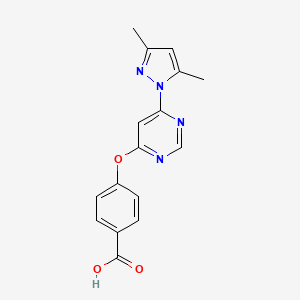 4-((6-(3,5-Dimethyl-1H-pyrazol-1-yl)pyrimidin-4-yl)oxy)benzoic acid - 