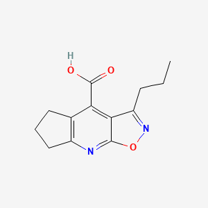 3-Propyl-6,7-dihydro-5H-cyclopenta[b]isoxazolo[4,5-e]pyridine-4-carboxylic acid - 