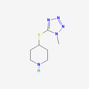 4-((1-Methyl-1H-tetrazol-5-yl)thio)piperidine - 