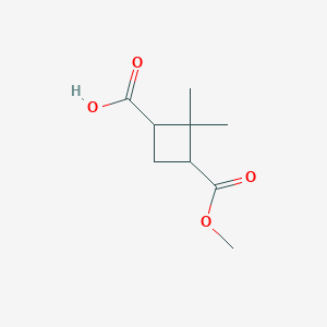 3-(Methoxycarbonyl)-2,2-dimethylcyclobutane-1-carboxylic acid - 