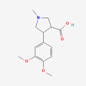 4-(3,4-Dimethoxyphenyl)-1-methylpyrrolidine-3-carboxylic acid - 1706447-16-6