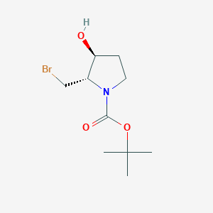 tert-butyl (2S,3S)-2-(bromomethyl)-3-hydroxypyrrolidine-1-carboxylate - 