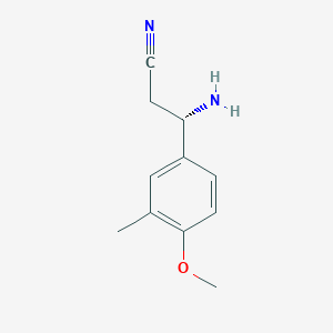 (3S)-3-Amino-3-(4-methoxy-3-methylphenyl)propanenitrile - 