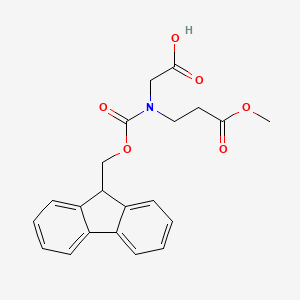 2-[9H-fluoren-9-ylmethoxycarbonyl-(3-methoxy-3-oxopropyl)amino]acetic acid - 