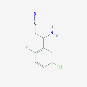 3-Amino-3-(5-chloro-2-fluorophenyl)propanenitrile - 