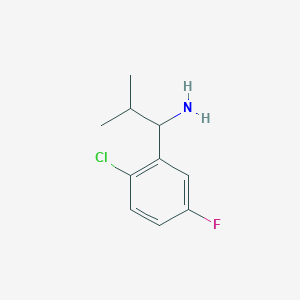 1-(2-Chloro-5-fluorophenyl)-2-methylpropan-1-amine - 