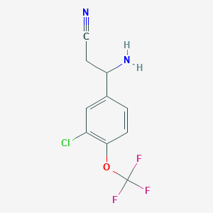 3-Amino-3-[3-chloro-4-(trifluoromethoxy)phenyl]propanenitrile - 