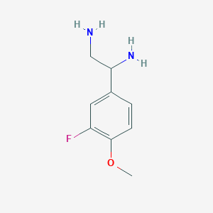 1-(3-Fluoro-4-methoxyphenyl)ethane-1,2-diamine - 