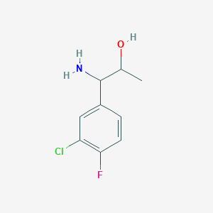 1-Amino-1-(3-chloro-4-fluorophenyl)propan-2-OL - 
