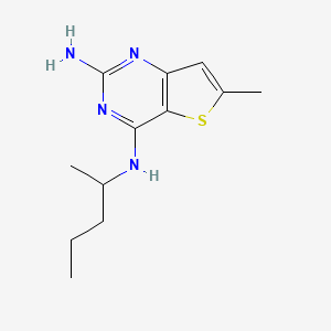 6-Methyl-N4-(pentan-2-YL)thieno[3,2-D]pyrimidine-2,4-diamine - 