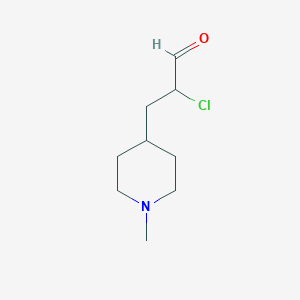 2-Chloro-3-(1-methylpiperidin-4-yl)propanal - 