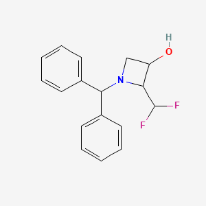 1-Benzhydryl-2-(difluoromethyl)azetidin-3-ol - 