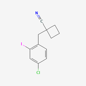 1-(4-Chloro-2-iodobenzyl)cyclobutane-1-carbonitrile - 