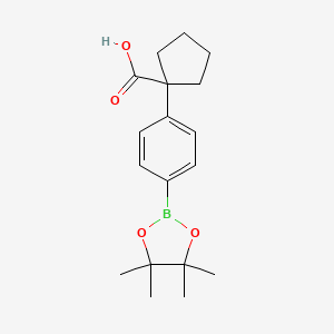 1-[4-(Tetramethyl-1,3,2-dioxaborolan-2-yl)phenyl]cyclopentane-1-carboxylic acid - 