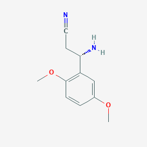 (3S)-3-Amino-3-(2,5-dimethoxyphenyl)propanenitrile - 