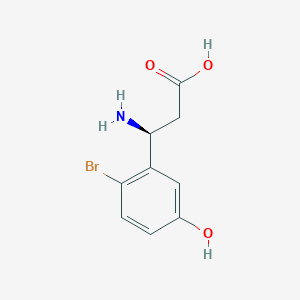 (3S)-3-Amino-3-(2-bromo-5-hydroxyphenyl)propanoic acid - 