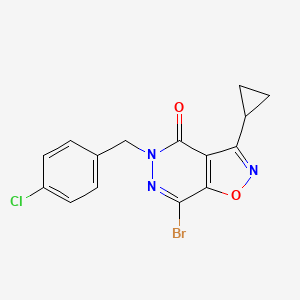 7-Bromo-5-(4-chlorobenzyl)-3-cyclopropylisoxazolo[4,5-D]pyridazin-4(5H)-one - 