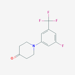 1-(3-Fluoro-5-(trifluoromethyl)phenyl)piperidin-4-one - 