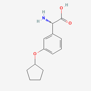 (2S)-2-amino-2-(3-cyclopentyloxyphenyl)acetic acid - 