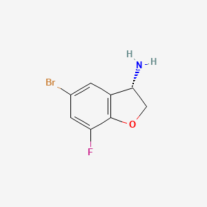 (3S)-5-Bromo-7-fluoro-2,3-dihydro-1-benzofuran-3-amine - 