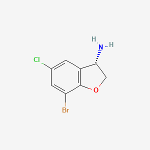 (3S)-7-Bromo-5-chloro-2,3-dihydro-1-benzofuran-3-amine - 