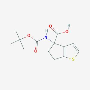 4-((Tert-butoxycarbonyl)amino)-5,6-dihydro-4H-cyclopenta[B]thiophene-4-carboxylic acid - 