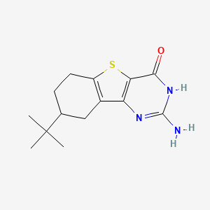 2-Amino-8-(tert-butyl)-6,7,8,9-tetrahydrobenzo[4,5]thieno[3,2-D]pyrimidin-4(1H)-one - 