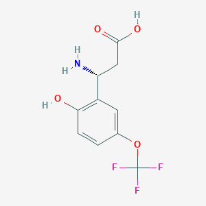 (3R)-3-Amino-3-[2-hydroxy-5-(trifluoromethoxy)phenyl]propanoic acid - 