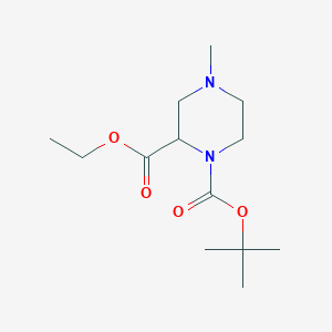 1-Tert-butyl 2-ethyl 4-methylpiperazine-1,2-dicarboxylate - 