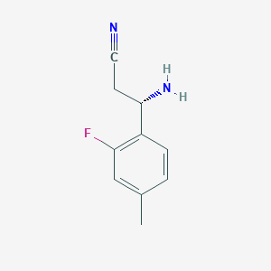 (3S)-3-Amino-3-(2-fluoro-4-methylphenyl)propanenitrile - 