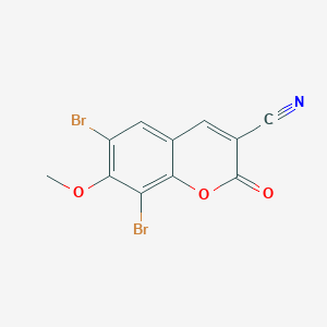 6,8-Dibromo-7-methoxy-2-oxo-2H-chromene-3-carbonitrile - 