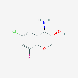 (3S,4S)-4-Amino-6-chloro-8-fluorochroman-3-OL - 