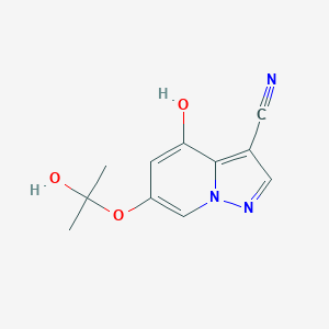 4-Hydroxy-6-(1-hydroxy-1-methyl-ethoxy)pyrazolo[1,5-A]pyridine-3-carbonitrile - 