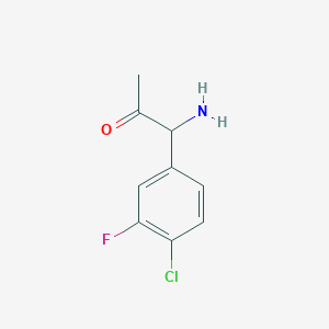 1-Amino-1-(4-chloro-3-fluorophenyl)acetone - 