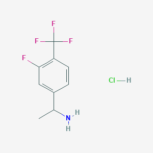 1-(3-Fluoro-4-(trifluoromethyl)phenyl)ethan-1-amine hcl - 