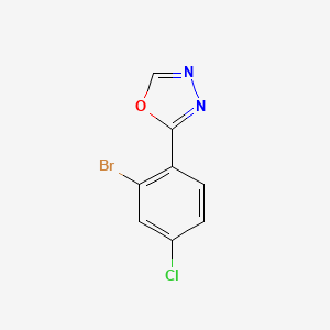 2-(2-Bromo-4-chlorophenyl)-1,3,4-oxadiazole - 