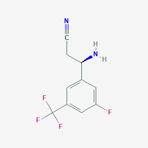 (3R)-3-Amino-3-[5-fluoro-3-(trifluoromethyl)phenyl]propanenitrile - 