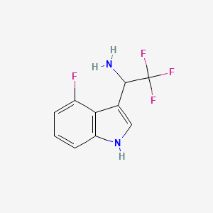 2,2,2-trifluoro-1-(4-fluoro-1H-indol-3-yl)ethan-1-amine - 