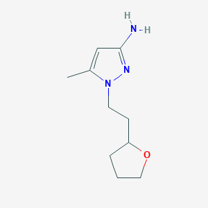 5-methyl-1-[2-(oxolan-2-yl)ethyl]-1H-pyrazol-3-amine - 