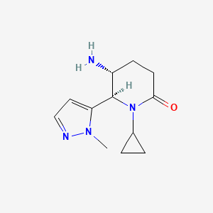 Rac-(5R,6R)-5-amino-1-cyclopropyl-6-(1-methyl-1H-pyrazol-5-yl)piperidin-2-one - 