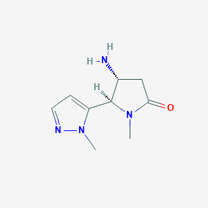 Rac-(4R,5R)-4-amino-1-methyl-5-(1-methyl-1H-pyrazol-5-yl)pyrrolidin-2-one - 1820575-34-5