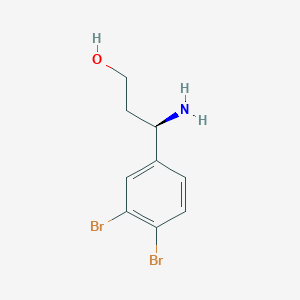 (3R)-3-Amino-3-(3,4-dibromophenyl)propan-1-OL - 