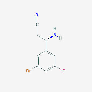 (3S)-3-Amino-3-(3-bromo-5-fluorophenyl)propanenitrile - 
