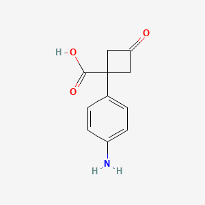 1-(4-Aminophenyl)-3-oxocyclobutane-1-carboxylic acid - 