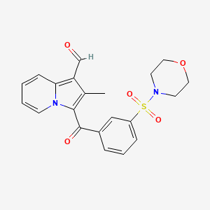 2-Methyl-3-[3-(morpholin-4-ylsulfonyl)benzoyl]indolizine-1-carbaldehyde - 