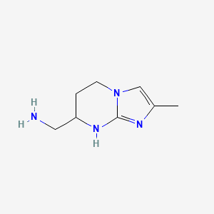 {2-methyl-5H,6H,7H,8H-imidazo[1,2-a]pyrimidin-7-yl}methanamine - 